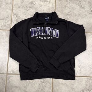 Gear For Sports Black Washington Huskies Zip Up Sweater